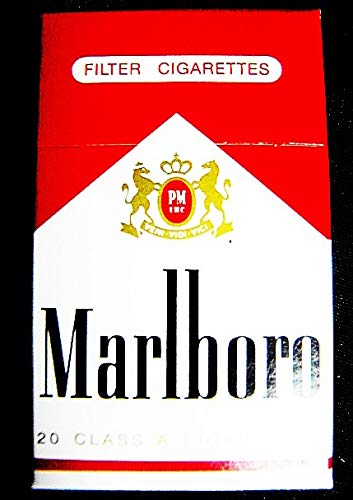 【当時物】1980s Marlboro大判両面印刷（50×70cm） Buy Marlboro Vintage Flip Up Top Miniature Box with 30 Wooden